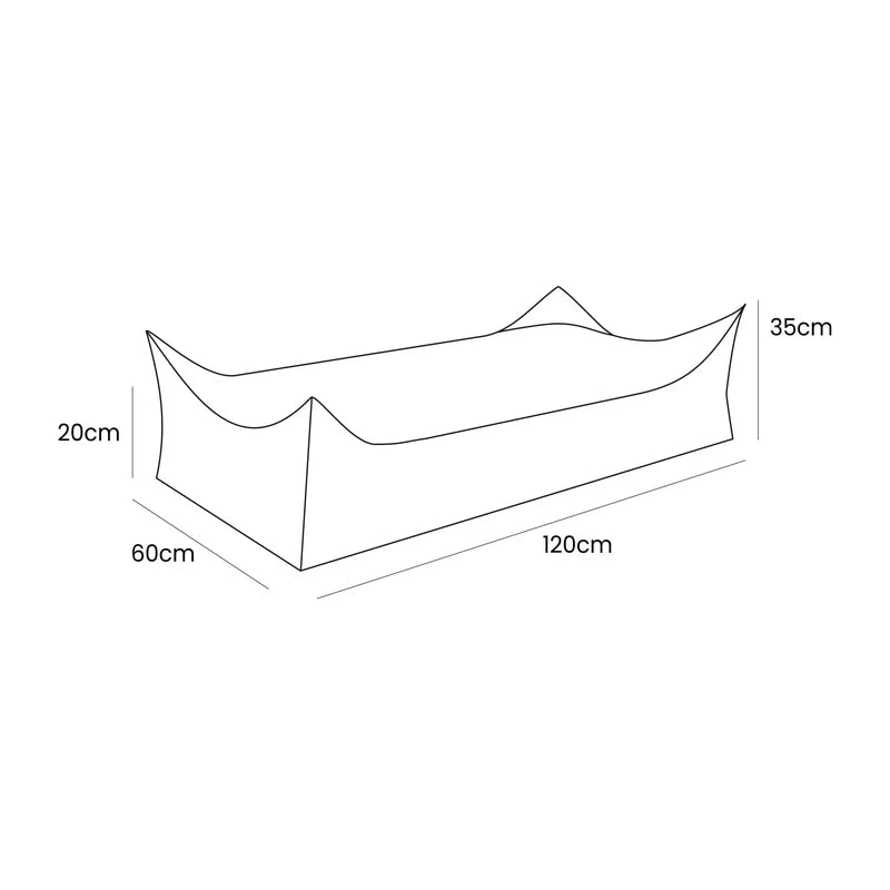 MeowBaby Sitzpouf Rechteckig Ästhetik Cord