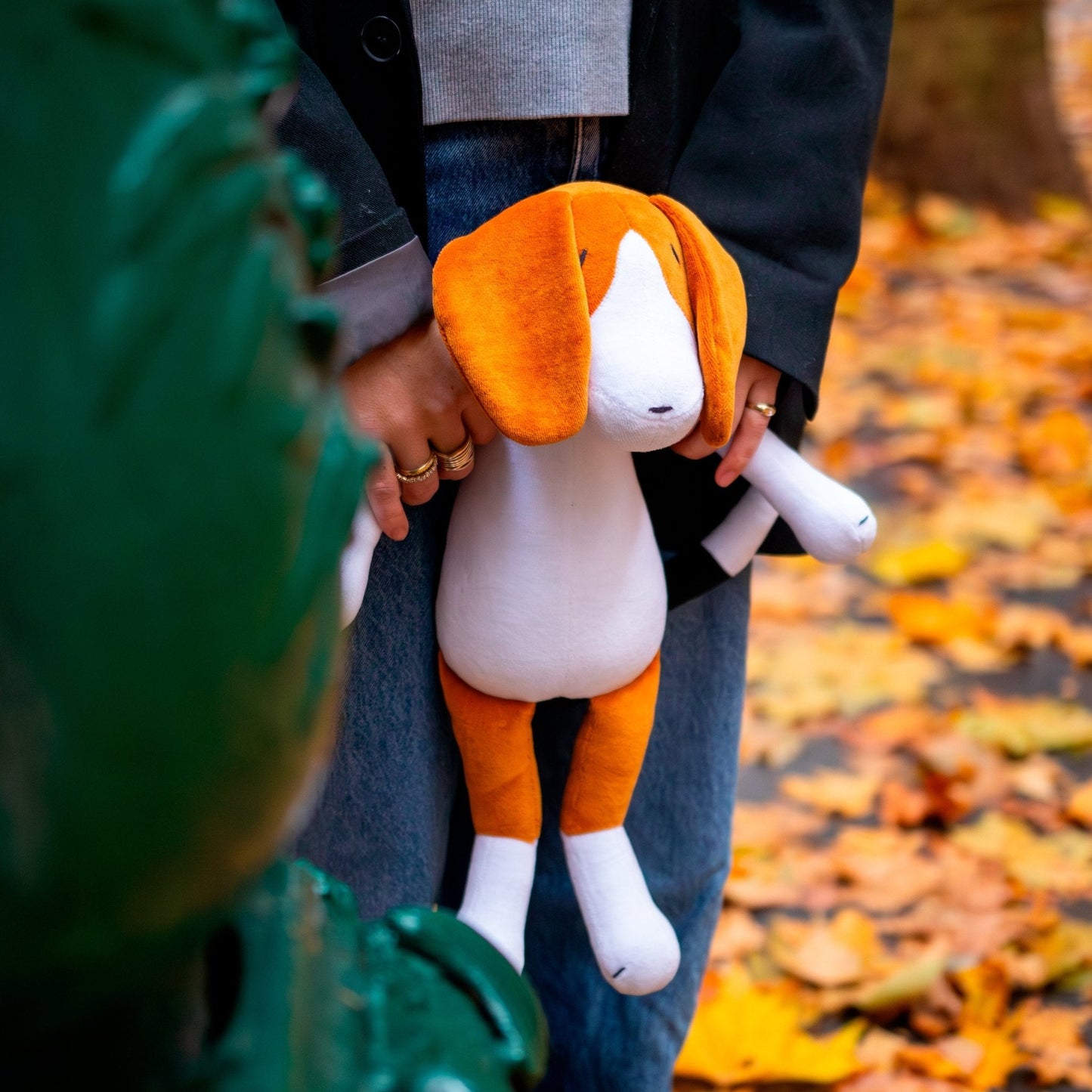 Kuscheltier Hund Beagle Barry - 42cm Premium Plüschhund aus GOTS-Bio-Baumwolle (Made in France)