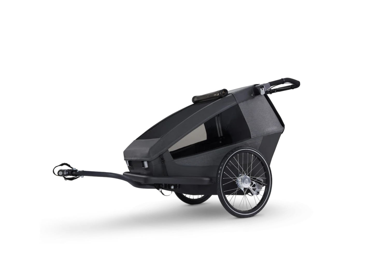 Croozer Yuuna 2025 - modularer Fahrradanhänger & Buggy | Moonlight Black