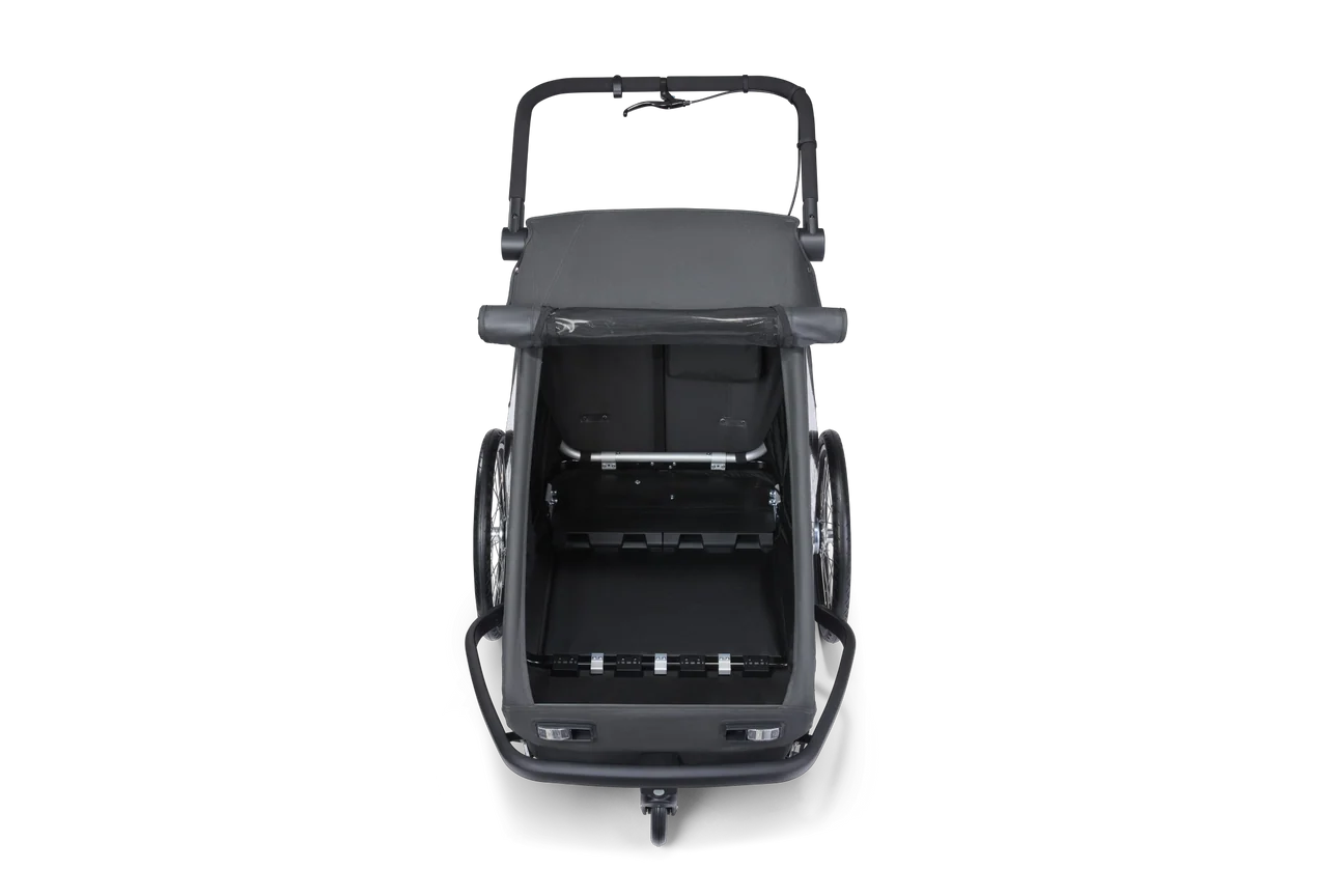 Croozer Yuuna 2025 - modularer Fahrradanhänger & Buggy | Moonlight Black