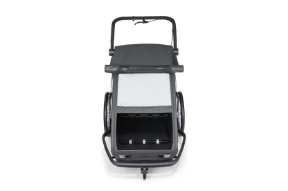 Croozer Yuuna 2025 - modularer Fahrradanhänger & Buggy | Moonlight Black
