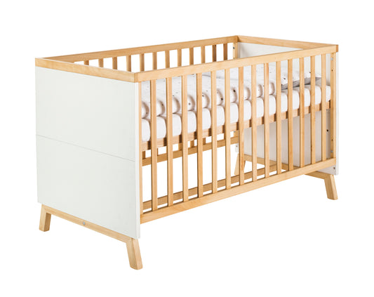 Kombi-Kinderbett Miami White 70x140 cm – Weiß/Buche geölt