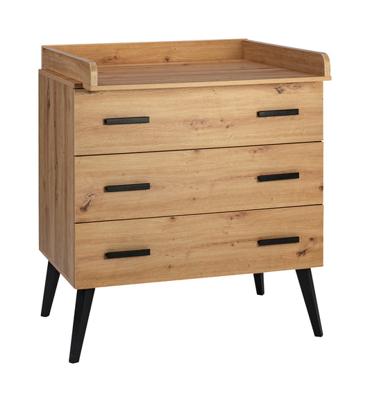 MORRIS OAK Wickelkommode – Artisan Oak mit Wickelaufsatz