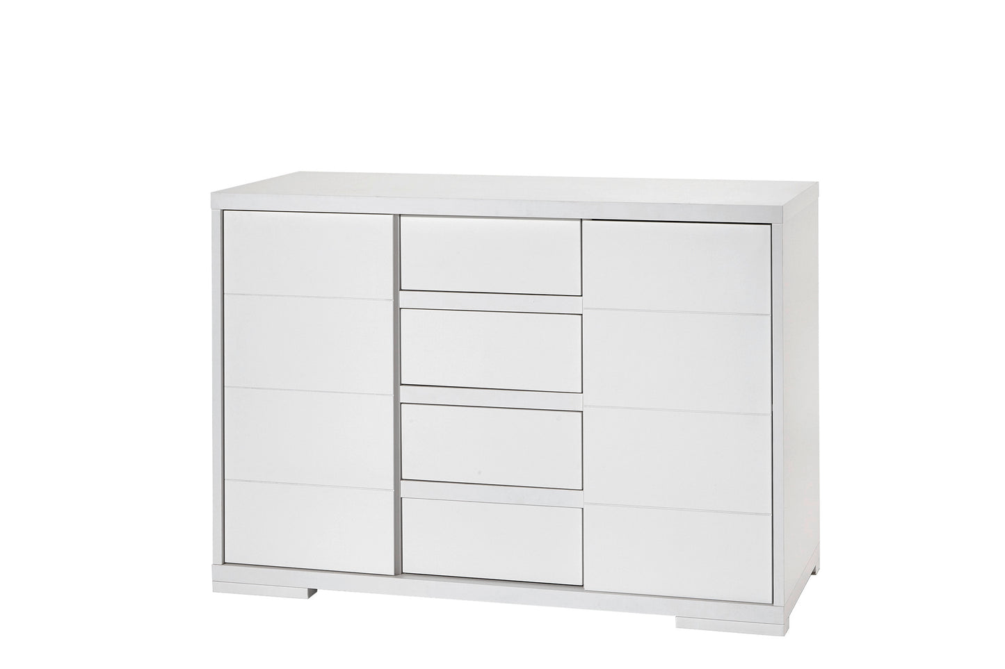 Wickelkommode Maxx White – Breit mit 4 Schüben & 2 Türen