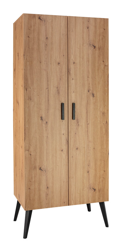 MORRIS OAK Kleiderschrank 2-türig – Artisan Oak/Anthrazit