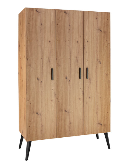 MORRIS OAK Kleiderschrank 3-türig – Artisan Oak/Anthrazit