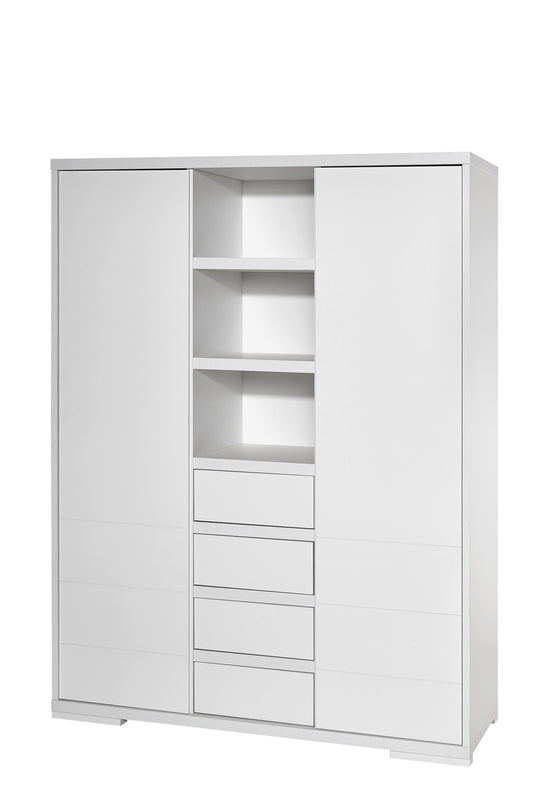 Kleiderschrank Maxx White 2-türig – Weiß mit Mittelregal