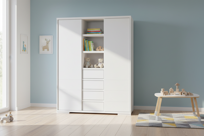 Kleiderschrank Maxx White 2-türig – Weiß mit Mittelregal