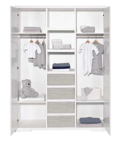 Kleiderschrank Maxx Boathouse 2-türig – Pinie/Weiß mit Mittelregal