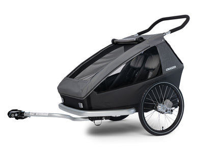 Croozer Kid Keeke 2 Fahrradanhänger - Zweisitzer Mountain Grey