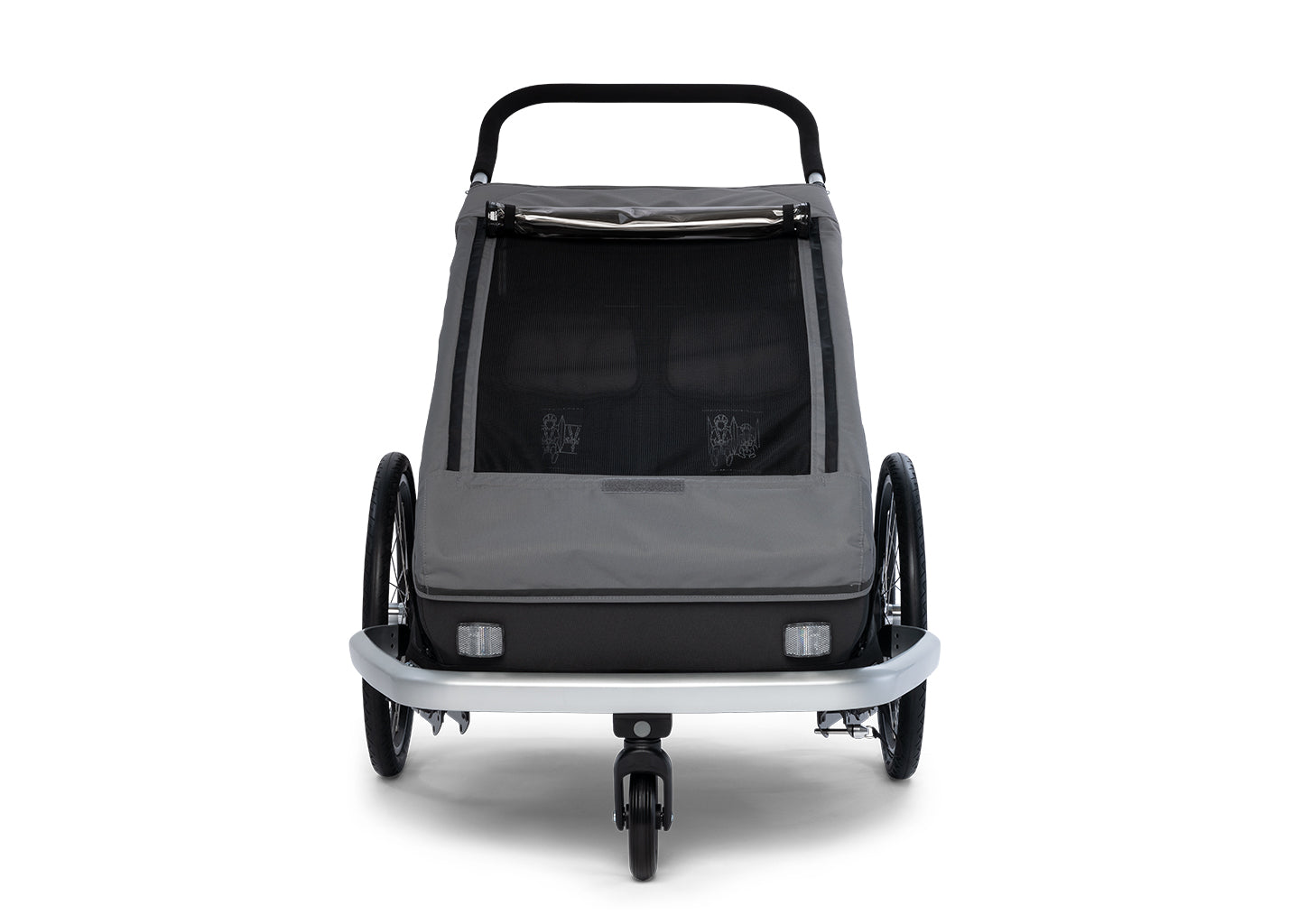 Croozer Kid Keeke 2 Fahrradanhänger - Zweisitzer Mountain Grey