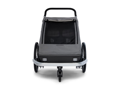 Croozer Kid Keeke 2 Fahrradanhänger - Zweisitzer Mountain Grey