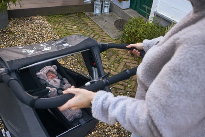 Croozer Yuuna 2025 - modularer Fahrradanhänger & Buggy | Moonlight Black