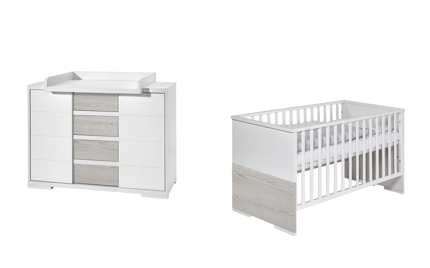 Kinderzimmer-Set Maxx Boathouse – 2-teilig: Kinderbett & Breite Wickelkommode