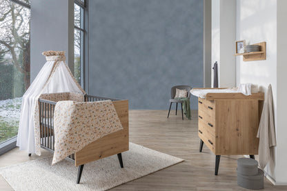 Kinderzimmer-Set MORRIS OAK 2-teilig – Kombi-Kinderbett & Wickelkommode