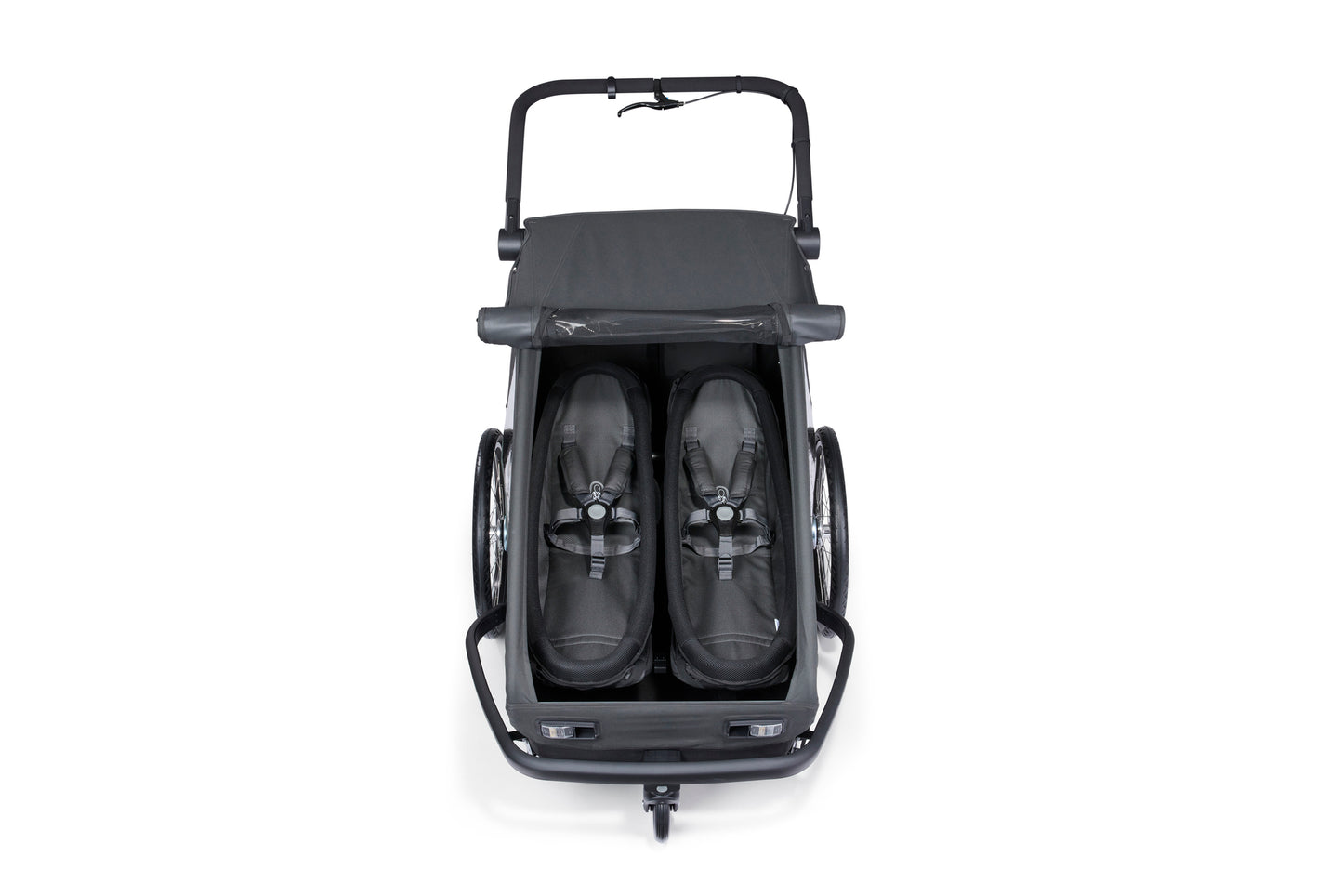 Croozer Yuuna 2025 - modularer Fahrradanhänger & Buggy | Moonlight Black