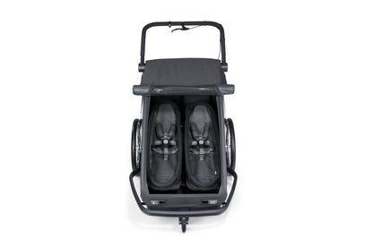 Croozer Yuuna 2025 - modularer Fahrradanhänger & Buggy | Moonlight Black