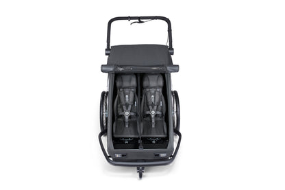 Croozer Yuuna 2025 - modularer Fahrradanhänger & Buggy | Moonlight Black