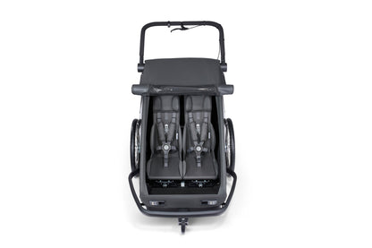 Croozer Yuuna 2025 - modularer Fahrradanhänger & Buggy | Moonlight Black