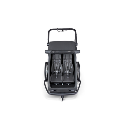 Croozer Yuuna Kid - modularer Fahrradanhänger & Buggy 2 in 1 | Moonlight Black | AirPad Federung