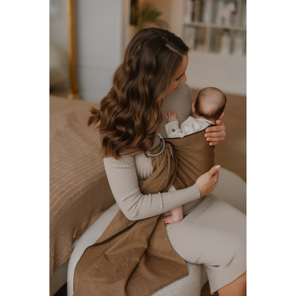Storchenwiege Ringsling Leo - Schnelles Baby-Tragetuch mit Ringen