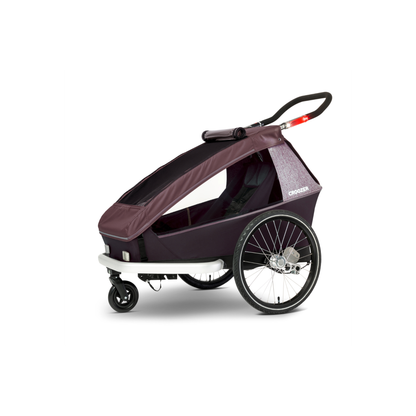 Croozer Kid Vaaya 2 Fahrradanhänger - Premium Zweisitzer Blossom Red
