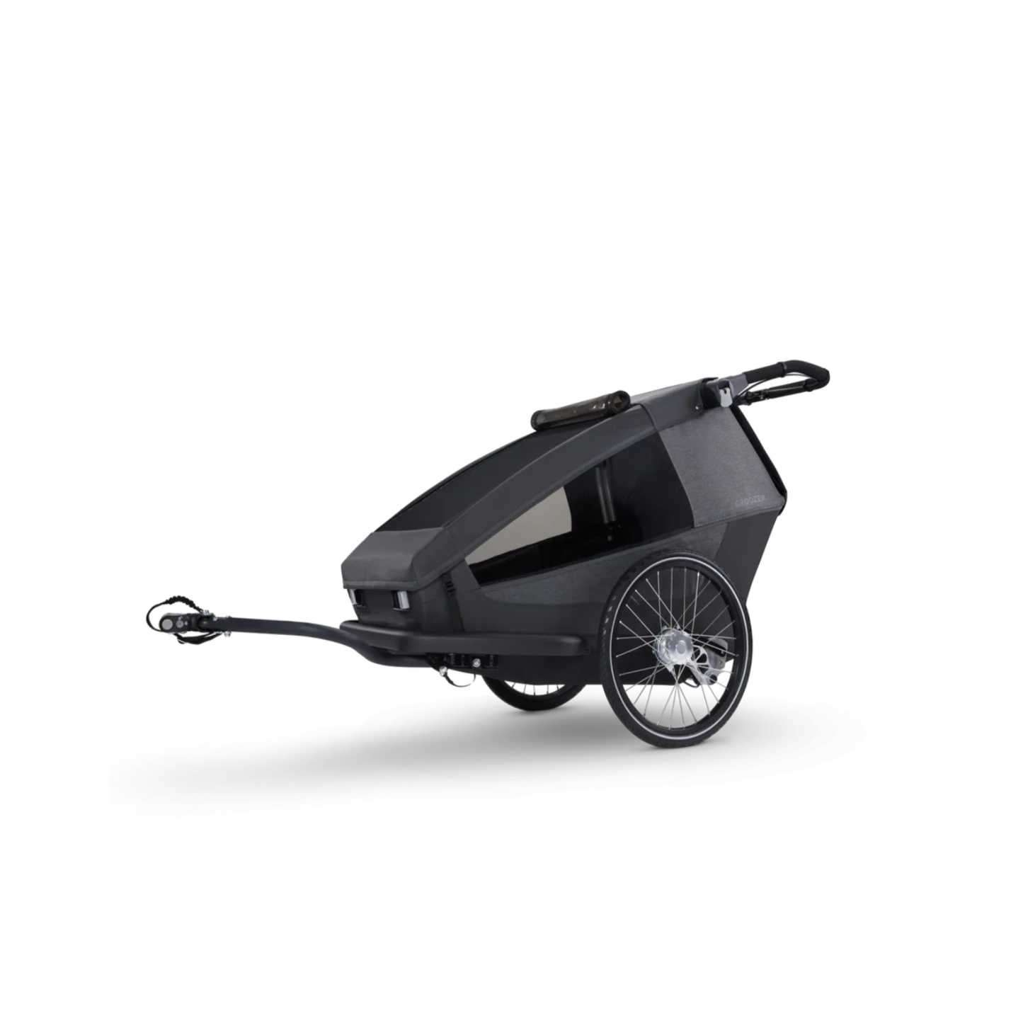 Croozer Yuuna Kid - modularer Fahrradanhänger & Buggy 2 in 1 | Moonlight Black | AirPad Federung