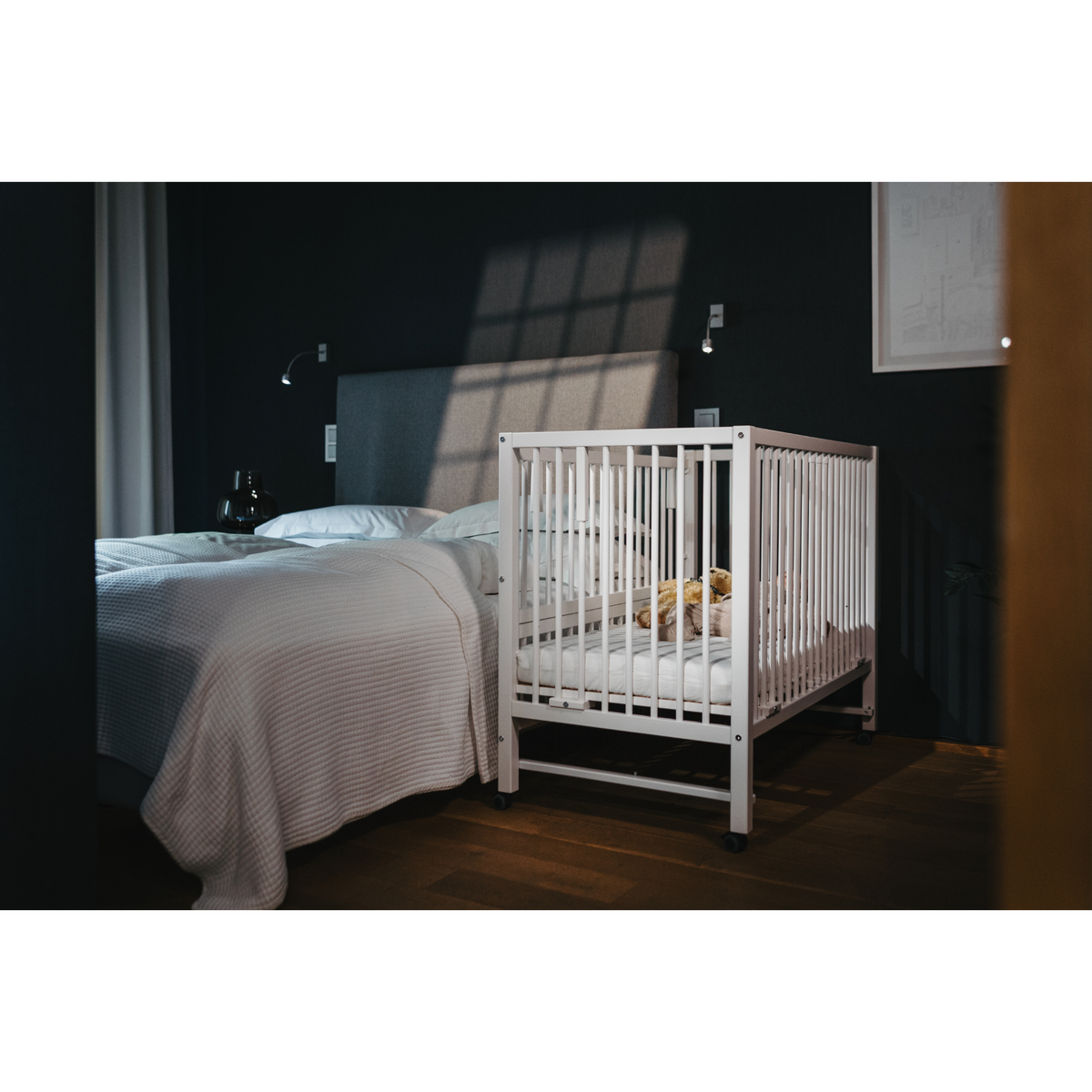 Beistell- und Babybett tiSsi HAJO - 120x60 cm Mitwachsendes Kinderbett Massivholz