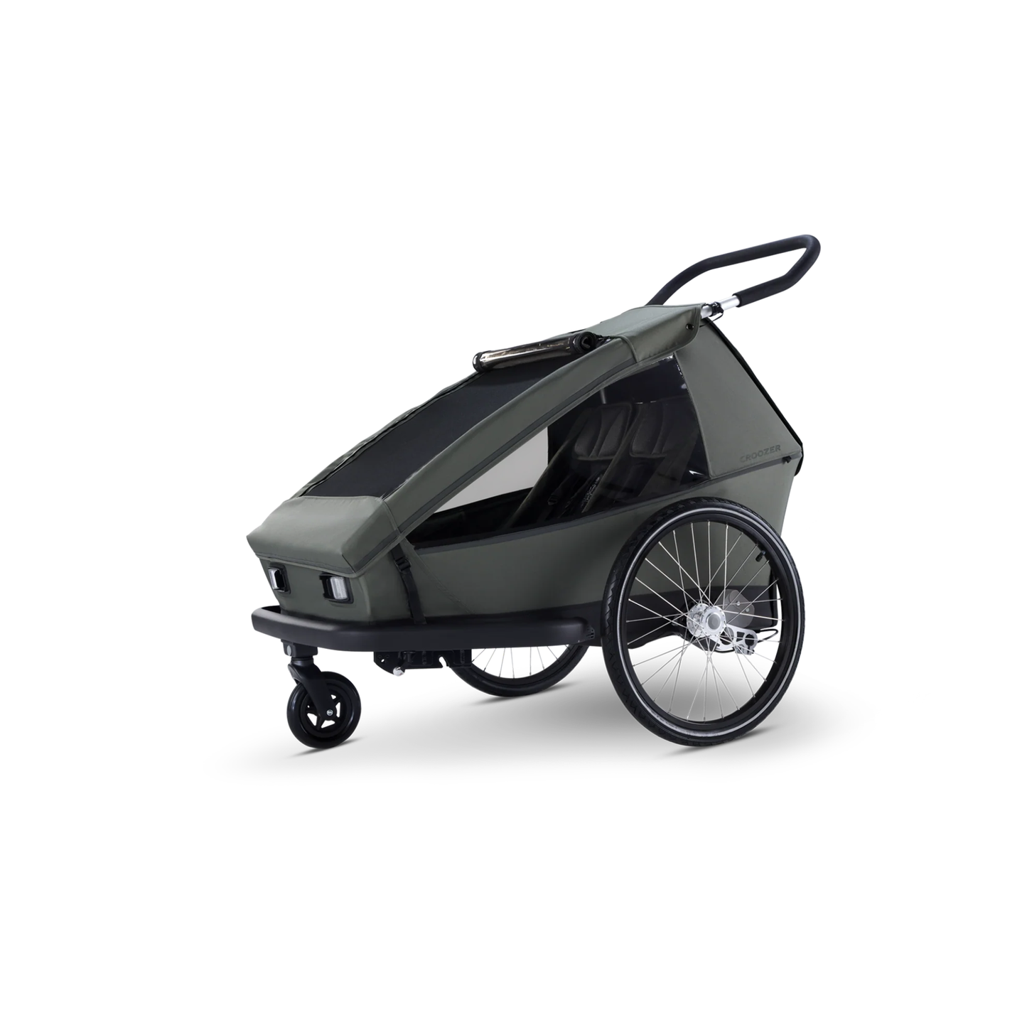 Croozer Kid Ellma 2 Fahrradanhänger - Zweisitzer Moss Green