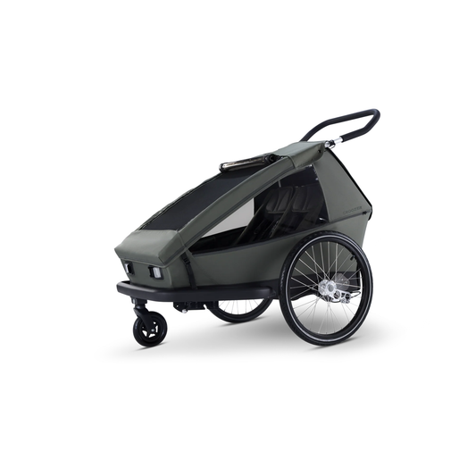 Croozer Kid Ellma 2 Fahrradanhänger - Zweisitzer Moss Green