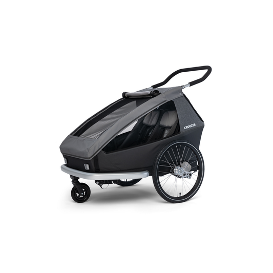 Croozer Kid Keeke 2 Fahrradanhänger - Zweisitzer Mountain Grey