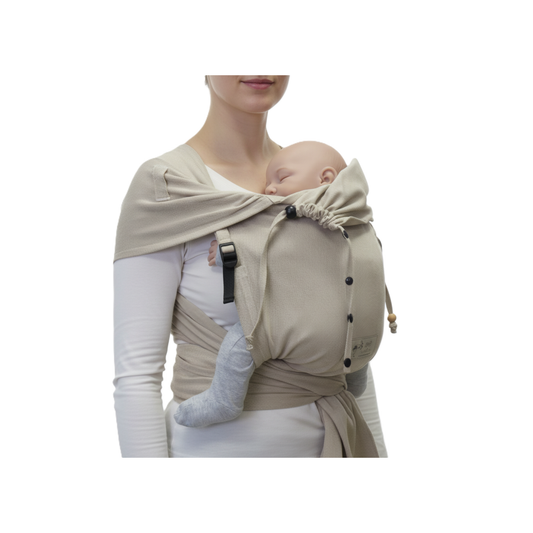 Bondima Babytrage ab Geburt - Ergonomische Half-Buckle mit Tuchträgern