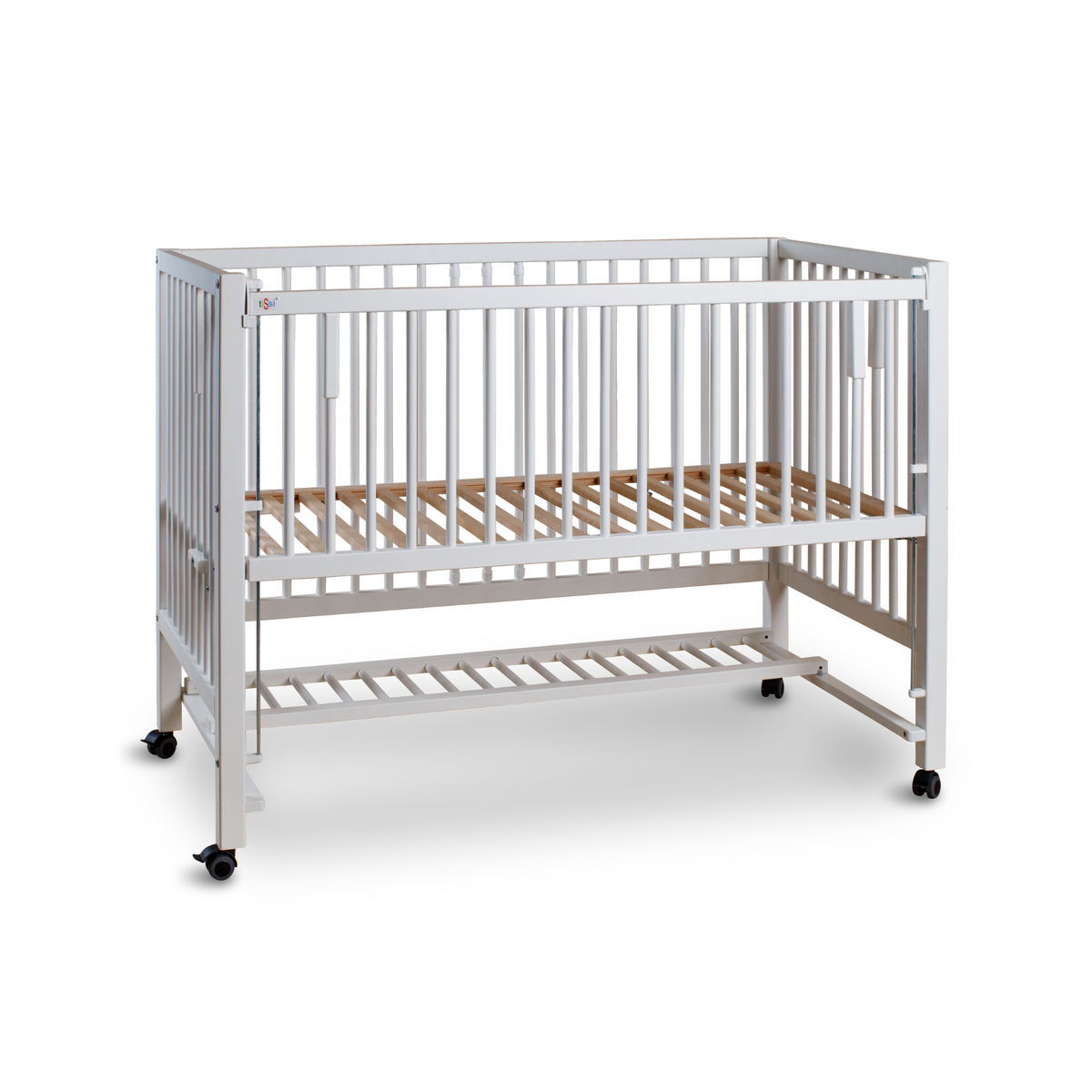 Beistell- und Babybett tiSsi HAJO - 120x60 cm Mitwachsendes Kinderbett Massivholz