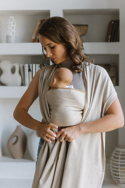 Storchenwiege Tragetuch Leo - Ergonomisches Baby-Tragetuch aus Bio-Baumwolle