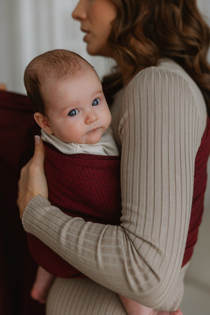 Storchenwiege Ringsling Leo - Schnelles Baby-Tragetuch mit Ringen