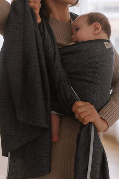 Storchenwiege Tragetuch Leo - Ergonomisches Baby-Tragetuch aus Bio-Baumwolle