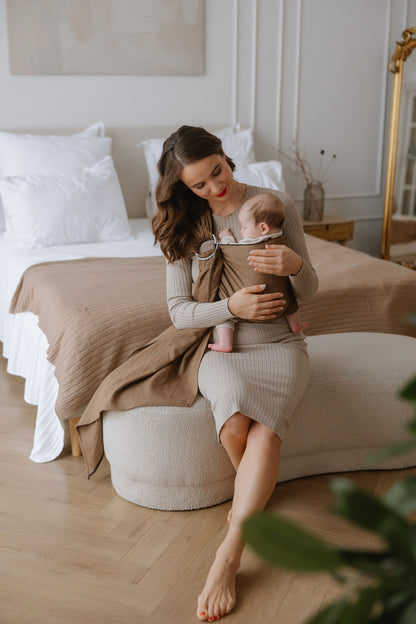 Storchenwiege Ringsling Leo - Schnelles Baby-Tragetuch mit Ringen