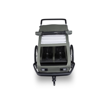 Croozer Kid Ellma 2 Fahrradanhänger - Zweisitzer Moss Green