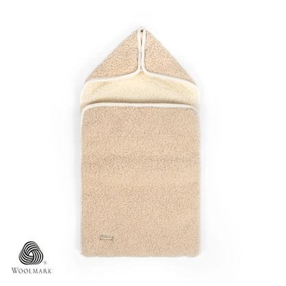 Winterfußsack Merino - Kuschelwarmer Fußsack aus 100% Merinowolle für die Babywanne
