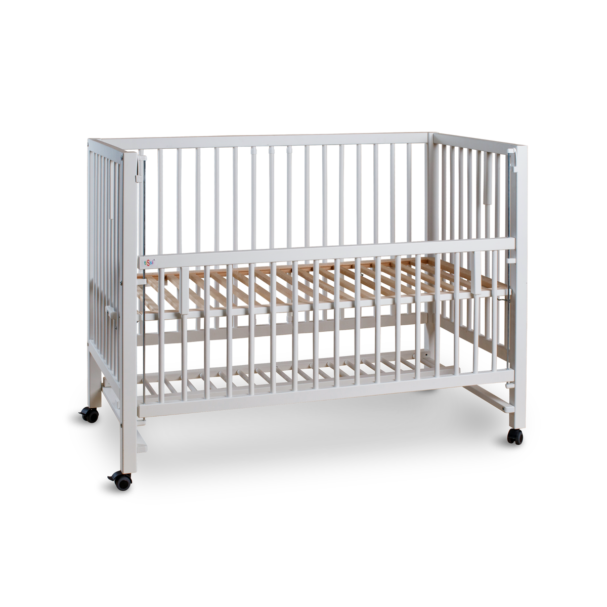 Beistell- und Babybett tiSsi HAJO - 120x60 cm Mitwachsendes Kinderbett Massivholz