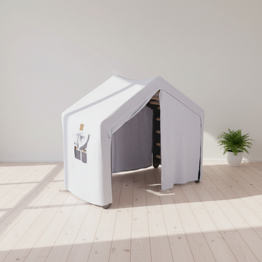 MeowBaby großes Kletterhaus, faltbar, blaues Haus (112x61x94cm)