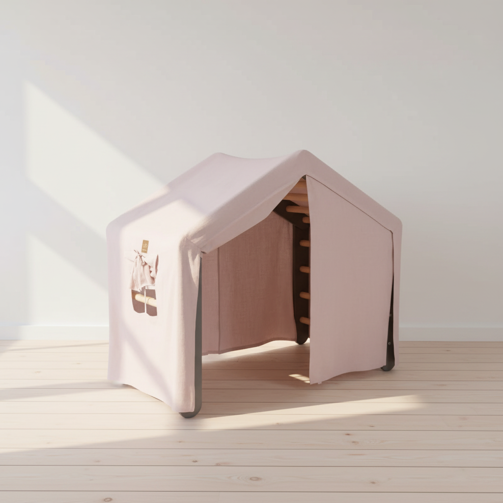 MeowBaby großes Kletterhaus, faltbar, rosa Haus (112x61x94cm)