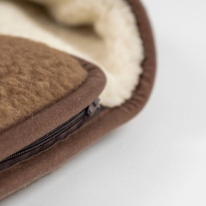 Winterfußsack Merino - Kuschelwarmer Fußsack aus 100% Merinowolle für die Babywanne