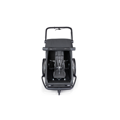 Croozer Yuuna Kid - modularer Fahrradanhänger & Buggy 2 in 1 | Moonlight Black | AirPad Federung