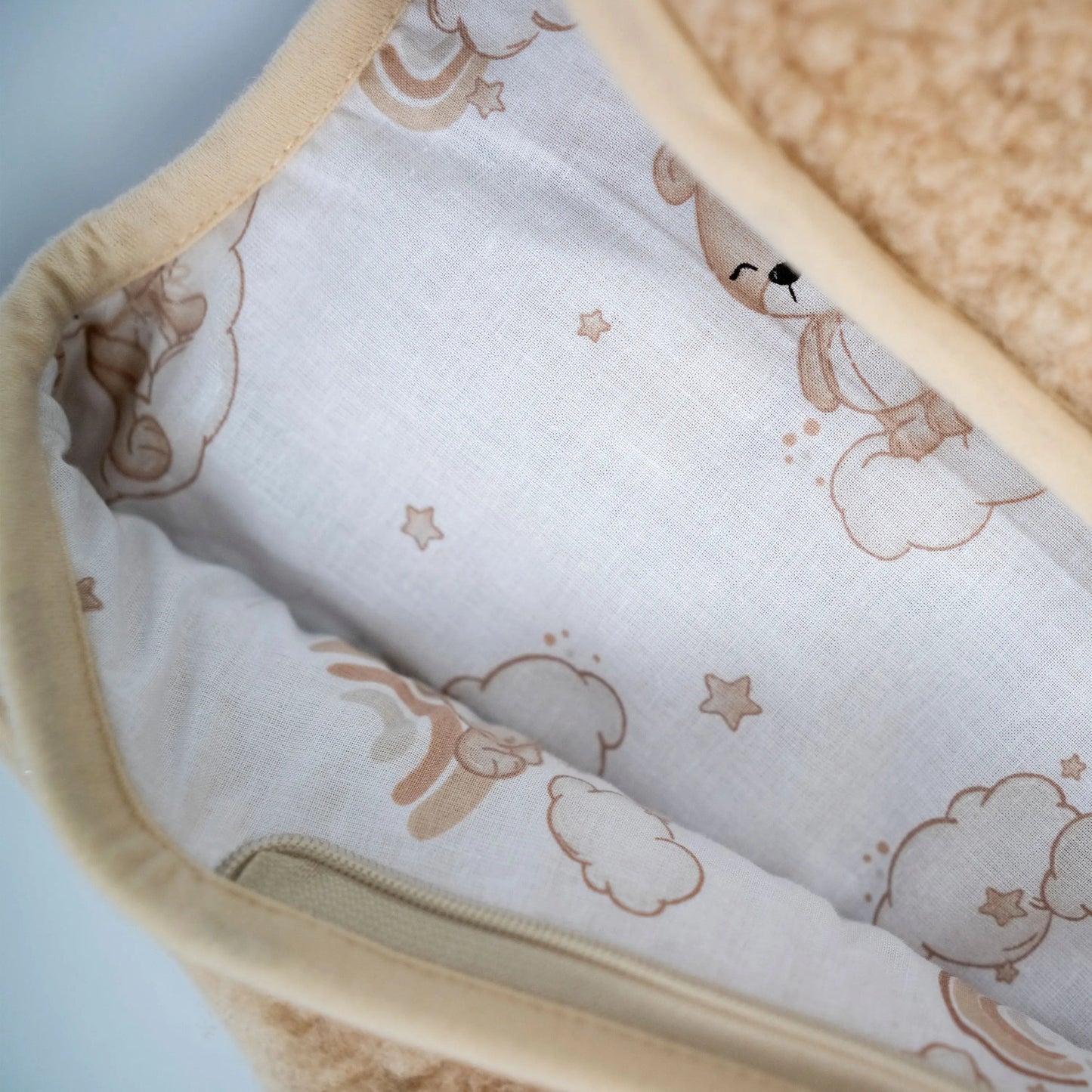 Babyschlafsack Merinowolle Wollwalk - 3.5 TOG Winterschlafsack mit Teddy-Futter