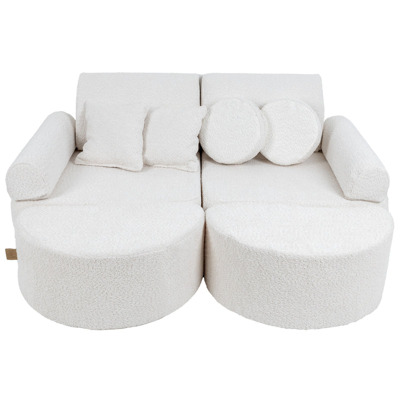 MeowBaby Spielsofa Mini Max Bouclé-Weiss