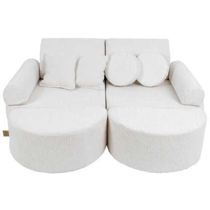 MeowBaby Spielsofa Mini Max Bouclé-Weiss