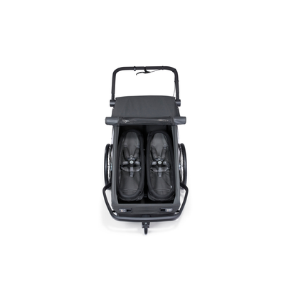 Croozer Yuuna Kid - modularer Fahrradanhänger & Buggy 2 in 1 | Moonlight Black | AirPad Federung