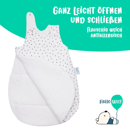 Atmungsaktiver Schlafsack von pic Bear – Wächst mit Ihrem Kind mit - Gr. 86/92cm