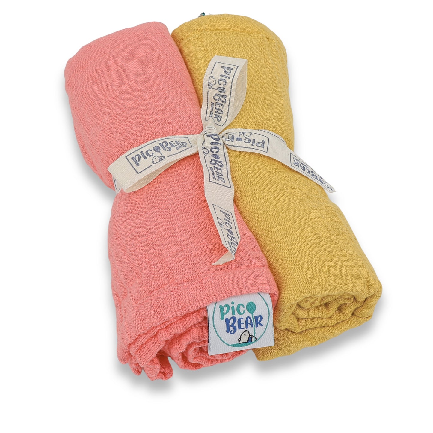 Baby Moltontücher Musselin „Pic Bear“ - 2 Stück